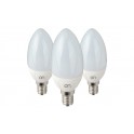 KIT 3 LAMP LED OLIVA E14 5W B CALDO 3000K 400Lm