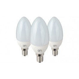 KIT 3 LAMPADINE LED OLIVA E14 5W LUCE NATURALE 4000°K
