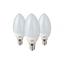 KIT 3 LAMPADINE LED OLIVA E14 5W LUCE NATURALE 4000°K