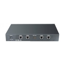 EXTENDER SPLITTER HDMI 4 USCITE CON ESTENSORE DI SEGNALE SU CAVO ETHERNET