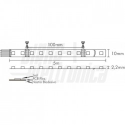 N LED B 5m 60L/m 5050 24V 14,4W/mRGBIP20 