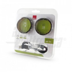 Kit 2 nastri led 0,6mt input 5V USB RGB 3,5W/mt con telecomando