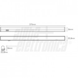 Barra Led 275mm 4W 300Lm 3000K 230Vac 