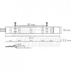 N LED B 5m120L/m 5050 24V28,8W/m BF IP20 