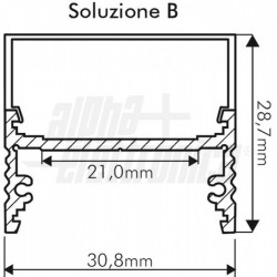 Kit 2 tappi 4 viti per profilo 091 