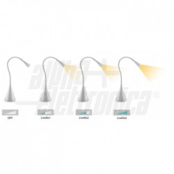 LAMPADA DA TAVOLO LED TOUCH STEP BIANCA
