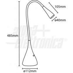 LAMPADA DA TAVOLO LED TOUCH STEP NERA