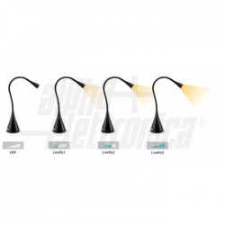 LAMPADA DA TAVOLO LED TOUCH STEP NERA