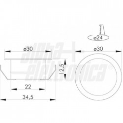 MINI SPOT LED 12V PLAST TRASP  