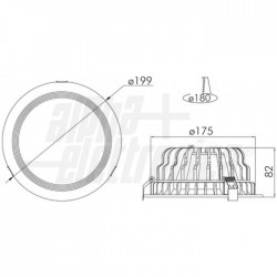 FARETTO LED COB 20W 4000K ALIM 