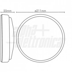 Plaf Led Roton 211mm 12W 230V 4000K Bia 