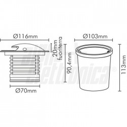 FAR INCAS 1VIA 24VDC 5W IP67 6 