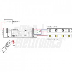 TELECOMANDO RF RGBW PER JO CONTR 241 