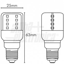 LAMP LED 230VAC 1W E14 B CALDO 