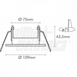 SUPPORTO LAMP LED BIANCO GU5,3 