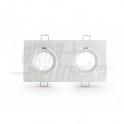 SUPPORTO 2XLAMP LED BIANCO GU1 
