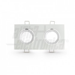SUPPORTO 2XLAMP LED BIANCO GU1 