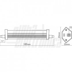 LAMP LED R7S 230V 16W 4000K LUNGHEZZA 189mm