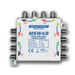 Divisore Wide Band passivo 4 in 8 out Perdita  3,5 dB (distribuzione su 2 colonne)