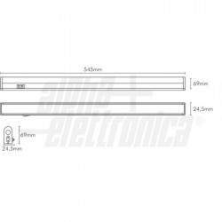 Barra Led 525mm 12W 4000K 230Vac con int 