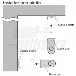 Barra Led 525mm 12W 4000K 230Vac con int 