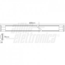 Barra Led 600mm 21W 4000K 230Vac 