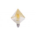 led rombo vetro ambr, 6w E27, 2200°K 