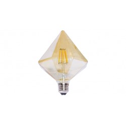 led rombo vetro ambr, 6w E27, 2200°K 