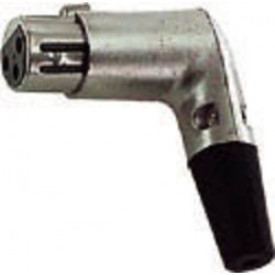 PRESA MICROFONICA XLR  3 POLI AD ANGOLO 