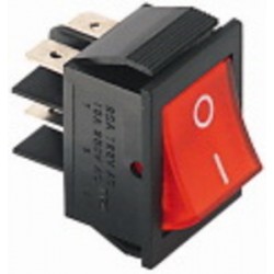 INTERRUTTOE  BIPOL LUMINOSO ROSSO 