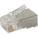 SPINA RJ45 8P8C CAT5E SCHER SO Spina modulare RJ45 Cat 5e Schermata   per cavo rigido e flessibile