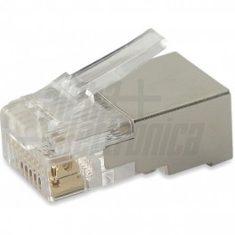 SPINA RJ45 8P8C CAT5E SCHER SO Spina modulare RJ45 Cat 5e Schermata   per cavo rigido e flessibile
