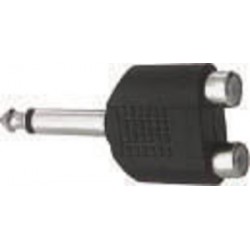 ADATTATORE SPINA  6,3 MONO  2 PRESE RCA 