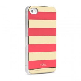 CUSTODIA IPHONE IPC4STRIPECOR ORO/CORALLO