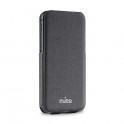 Puro Custodia Ultra Slim Con Flip Vert  Iphone 5 / 5s / SE Ecopelle Nero