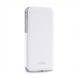 Puro Custodia Ultra Slim Con Flip Vert  Iphone 5 / 5s / SE Ecopelle Bianco
