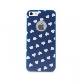 Puro Cover Iphone 5 / 5s / SE    heart   Blu Con Screen Protector