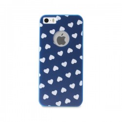 Puro Cover Iphone 5 / 5s / SE    heart   Blu Con Screen Protector