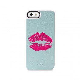 Puro Cover Iphone 5 / 5s/SE   kiss   Azzurro Bacio Rosa