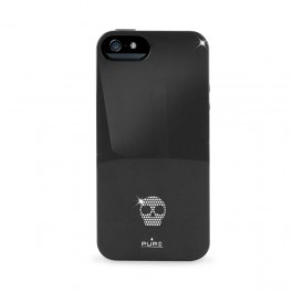 Puro Tpu Cover Iphone 5/5s/SE   skull   Nero Teschio Silver