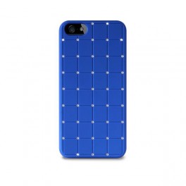 Puro Easy Chic Custodia Iphone 5/5s/SE   square   Blu Con Brillanti