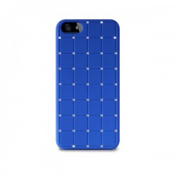 Puro Easy Chic Custodia Iphone 5/5s/SE   square   Blu Con Brillanti