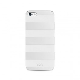 CUSTODIA IPHONE IPC5STRIPESIL  STRIPE  ARGENTO/BIANCO
