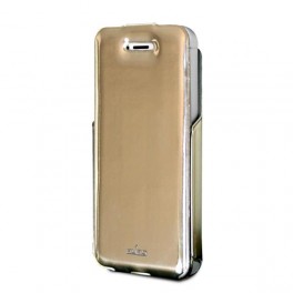 Puro Custodia   vip   Con Flip Vert  Iphone 5/5s/SE Oro Interno Grigio
