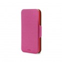Puro Cust  Iphone 5 / 5s/SE    BI Color Wallet   3 Vani Ecopelle Rosa/rosso