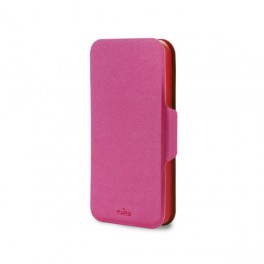 Puro Cust  Iphone 5 / 5s/SE    BI Color Wallet   3 Vani Ecopelle Rosa/rosso
