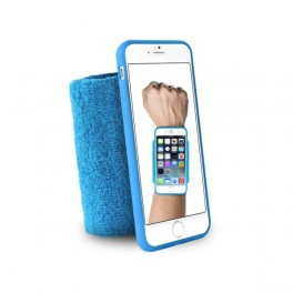 Puro Custodia Da Polso   running Band   Iphone 6 / 6s Con Taschina Blu