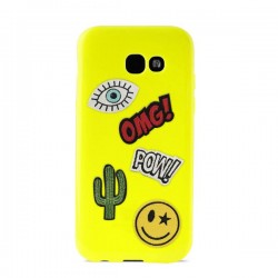 Puro Cover in TPU per Samsung Galaxy A5 2017 5 2   Patch Mania  con 5 Patch Inclusi Verde Lime