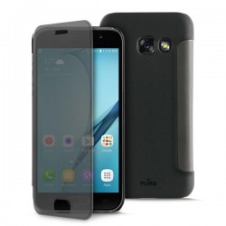 Puro Custodia Booklet Samsung Galaxy A5 (2017) Con Funzione Quick View E Answer Call Nero