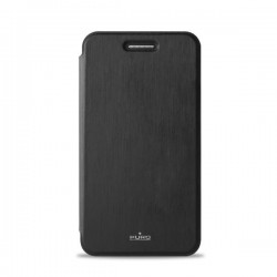 Puro Custodia Samsung Galaxy J1 Con Flip Oriz  + Vano Carta Nero